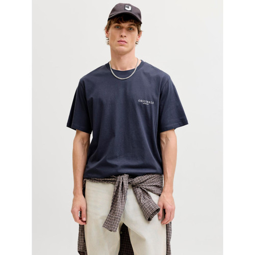 Jack & Jones Montauk Allover Print Erkek Lacivert Tişört (12292148-OGY)