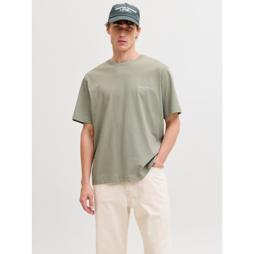 Jack & Jones Montauk Allover Print Erkek Yeşil Tişört (12292148-SGRS)