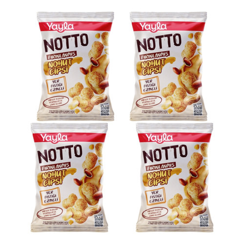 Notto Yer Fıstığı Ezmeli Nohut Cipsi 55 g x4