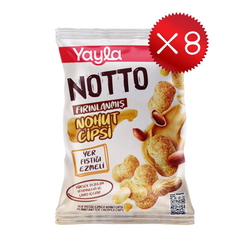 Notto Yer Fıstığı Ezmeli Nohut Cipsi 55 g x8