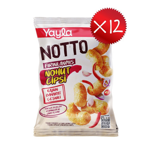 Notto Kajun Baharat Çeşnili Nohut Cipsi 55 g x12