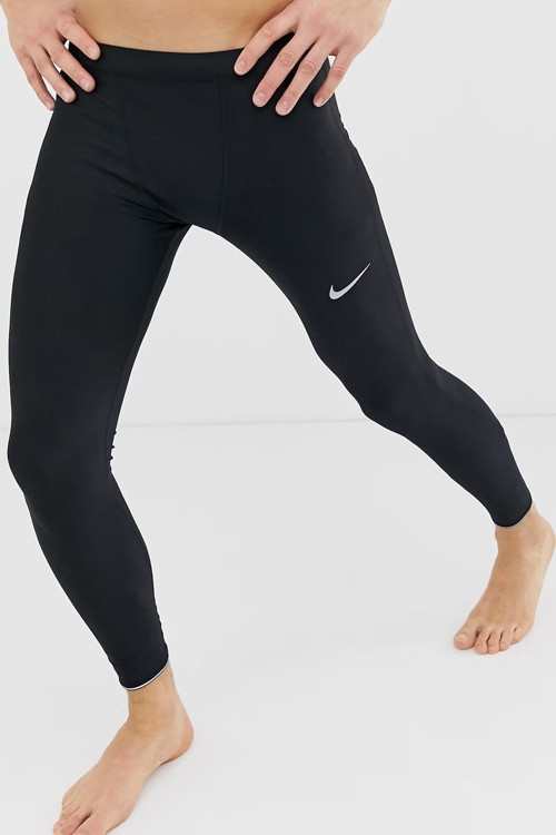 Dri Fit Mobility Running Men' Tight Leggings Erkek Reflektörlü Koşu Tayt Siyah