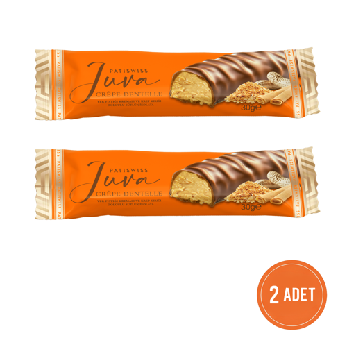 Yer Fıstığı Kremalı ve Krep Kırığı Dolgulu Sütlü Çikolata, 30G x 2 Adet