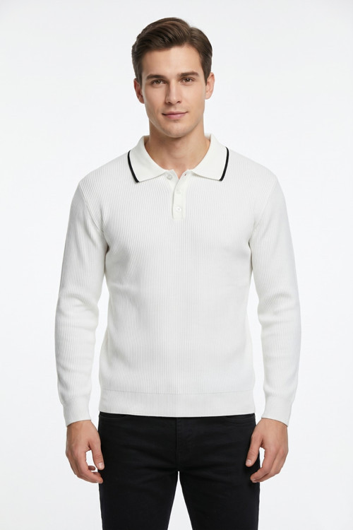 Erkek Spor Polo Yaka Mevsimlik Kazak BGL-ST05364