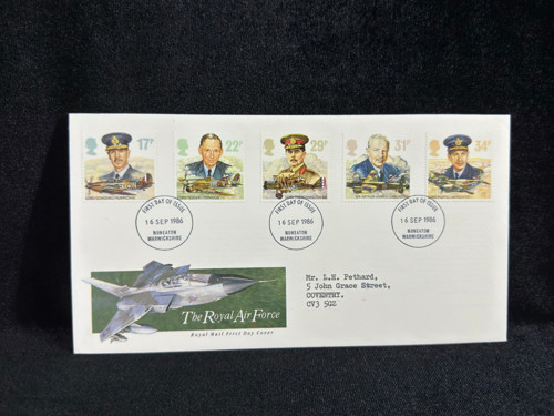 1986 İngiltere Kraliyet Hava Kuvvetleri İlk Gün Zarfı The Royal Air Force FDC