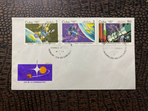 CUBA KÜBA İLK GÜN ZARFI 1984 DİA DEL COSMONAUTİCA UZAY UYDU TEMALI FDC