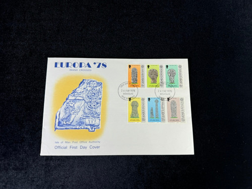 İsle of Man FDC 1978 EUROPA '78 MANX CROSSES İlk Gün Zarfı Tam Seri