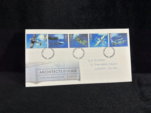 1997 İngiltere Kraliyet Hava Kuvvetleri İlk Gün Zarfı The Royal Air Force Architects of the Air FDC