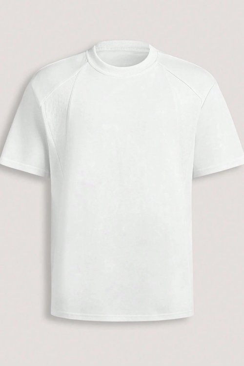 Erkek Tişört Basic Bisiklet Yaka Tişört Rahat Kesim Dökümlü Günlük Spor Tshirt