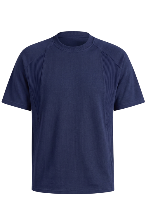 Erkek Tişört Basic Bisiklet Yaka Tişört Rahat Kesim Dökümlü Günlük Spor Tshirt