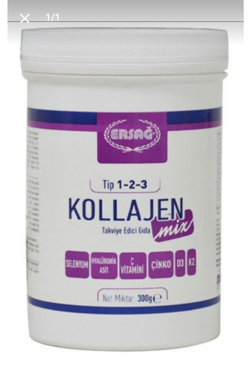 Kollajen Mix (Tip 1-2-3) 300 Gr Helal Organik