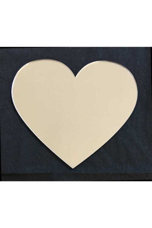 Ayna Pleksi Kalp Gümüş 2mm 8x7cm Pakette 10 Adet Süsleme Için Ideal
