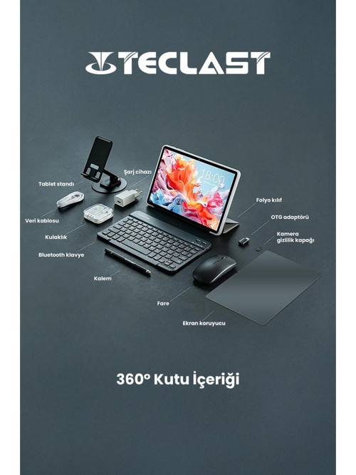 P30T 8/128 GB 10.1'' TABLET +KILIF+KLAVYE+MOUSE+KULAKLIK+KALEM+STAND HEDİYELİ