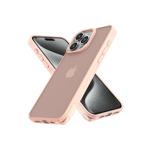 İphone 15 Kılıf Elegant Kapak - Pudra
