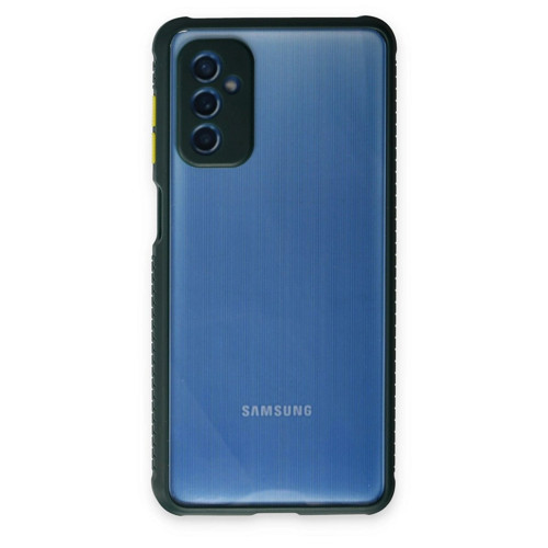 Galaxy M52 5G Kılıf Miami Şeffaf - Koyu Yeşil