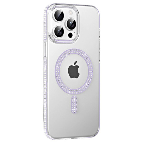 İphone 14 Move Taşlı Magsafe Kapak - Lila