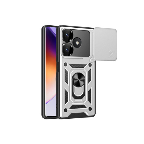 13 4G Kılıf Pars Lens Yüzüklü - Gümüş