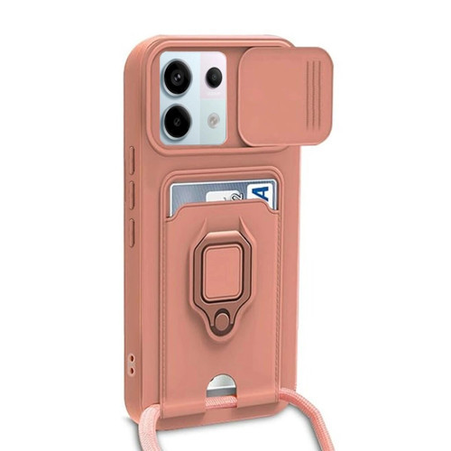 Note 13 5G Kılıf Zuma Kartvizitli Yüzüklü - Pembe