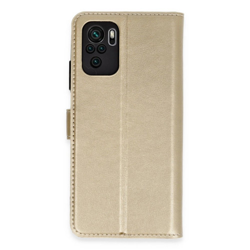 Mi Note 10 S Kapaklı Kılıf - Gold