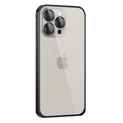 İphone 15 Metal Bumper Mat Kapak - Siyah