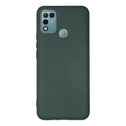 İnfinix 10 Play Kılıf Nano İçi Kadife - Koyu Yeşil