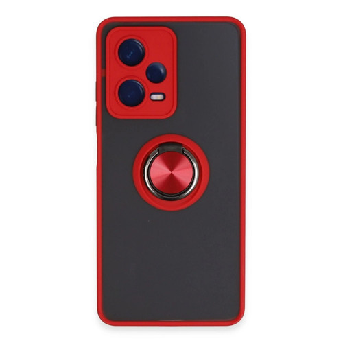 Note 12 5G Kılıf Montreal Yüzüklü Kapak - Kırmızı
