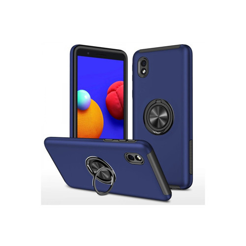 Galaxy A01 Core Kılıf Elit Yüzüklü Kapak - Lacivert