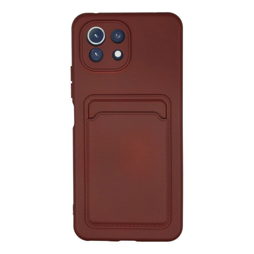 Mi 11 Lite Kılıf Kelvin Kartvizitli - Bordo
