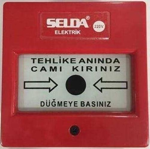 1016-220V İkaz Butonu (Kare)
