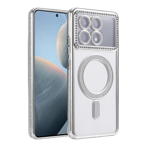 Po X6 Joke Simli Magneticsafe Kılıf - Gümüş