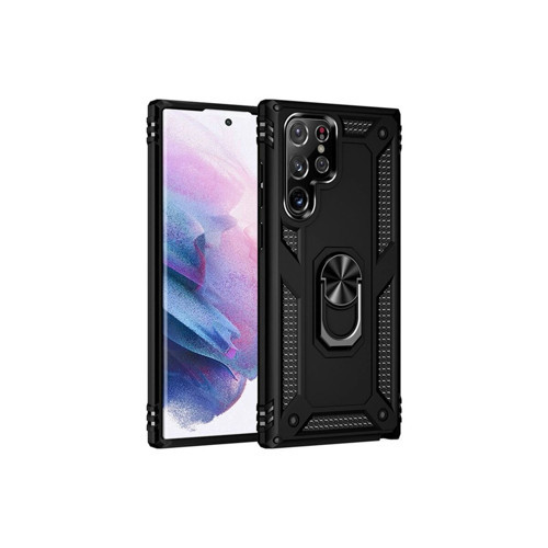 Galaxy S21 Kılıf Sofya Yüzüklü Kapak - Siyah