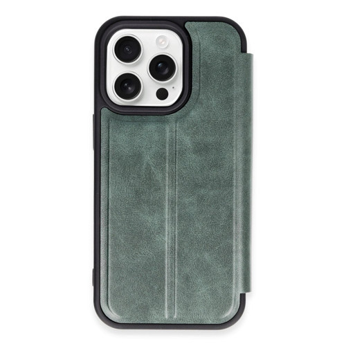 İphone 14 Kılıf Flip Cover - Koyu Yeşil