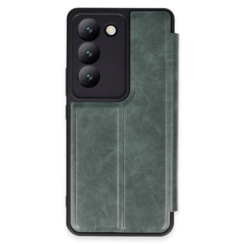 V30 Lite 4G Kılıf Flip Cover - Koyu Yeşil
