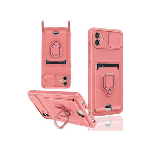 Galaxy A06 Kılıf Zuma Kartvizitli Yüzüklü - Pembe