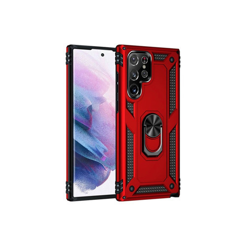 Galaxy S21 Kılıf Sofya Yüzüklü Kapak - Kırmızı