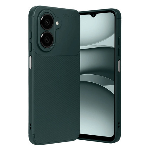 Galaxy A07 4G Auto Fus Karbon Kapak - Koyu Yeşil