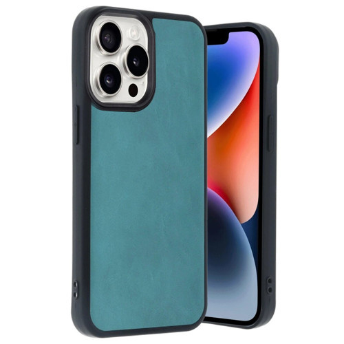 İphone 14 Kılıf Aras Deri Kapak - Yeşil
