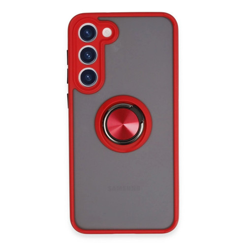 Galaxy S23 Kılıf Montreal Yüzüklü Kapak - Kırmızı