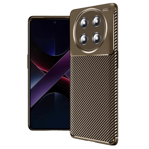 Magic 7 Lite Kılıf Auto Fus Karbon Kapak - Kahverengi