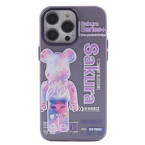 İphone 13 Kılıf Desenli Kapak - Mor - 1