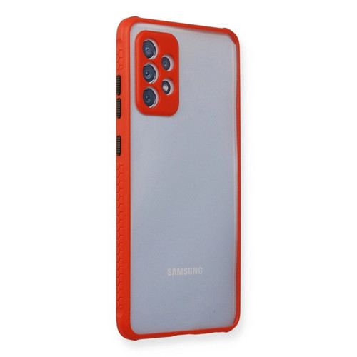 Galaxy A72 Kılıf Miami Şeffaf - Kırmızı