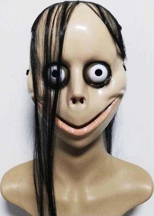 Korkunç Ürpertici Uzun Saçlı Momo Maskesi 24x16 cm