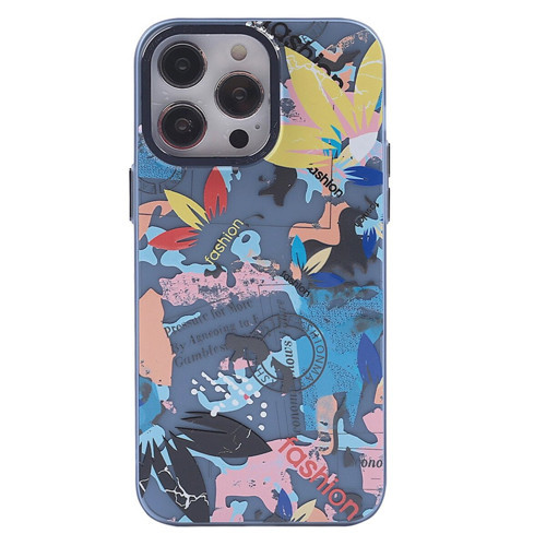 İphone 14 Kılıf Desenli Kapak - Pembe - 1