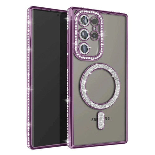 Galaxy S23 Joke Simli Magneticsafe Kılıf - Derin Mor