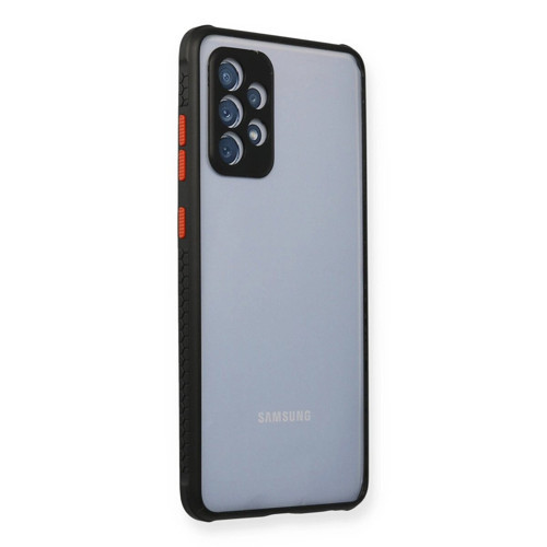 Galaxy A72 Kılıf Miami Şeffaf - Siyah