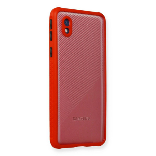 Galaxy A01 Core Kılıf Miami Şeffaf - Kırmızı