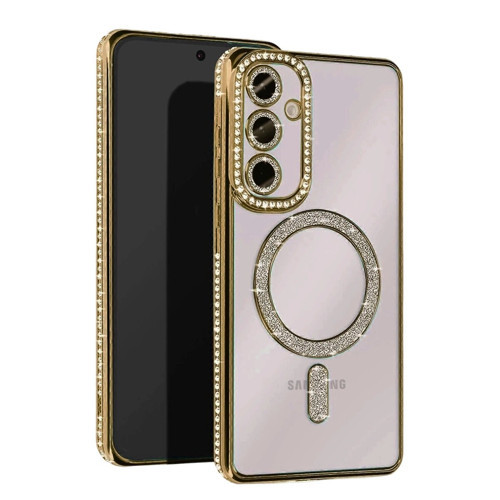 Galaxy A36 Joke Simli Magneticsafe Kılıf - Gold