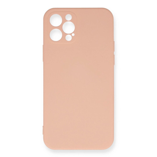 İphone 12 Kılıf Nano İçi Kadife - Pudra