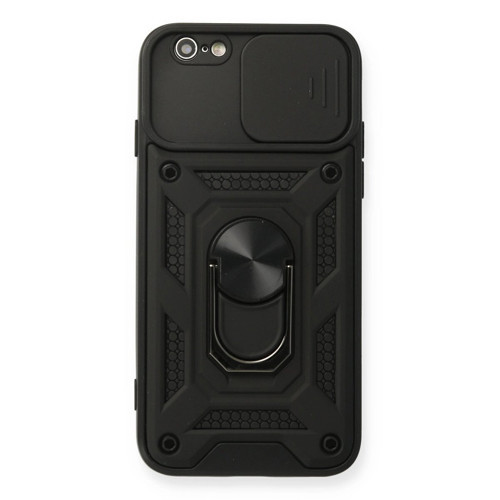 İphone 6 Kılıf Pars Lens Yüzüklü - Siyah
