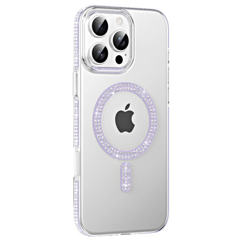 İphone 16 Move Taşlı Magsafe Kapak - Lila